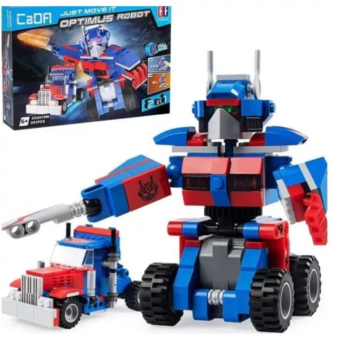 CaDA C52019W - Transformers - Optimus 2 az 1-ben építőjáték - 100% kompatibilis minden más kedvelt márkával