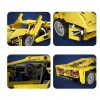 CaDA® C52021W - Lighting sárga sportkocsi - 100% technic-kompatibilis építőjáték