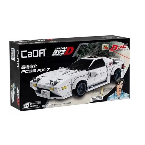 CaDA® C55012W - Initial-D Mazda FC3S RX-7 Versenyautó építőjáték - 100% kompatibilis minden más kedvelt márkával