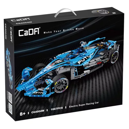 CaDA C64004W – Formula-E versenyautó – 100% technic-kompatibilis építőjáték