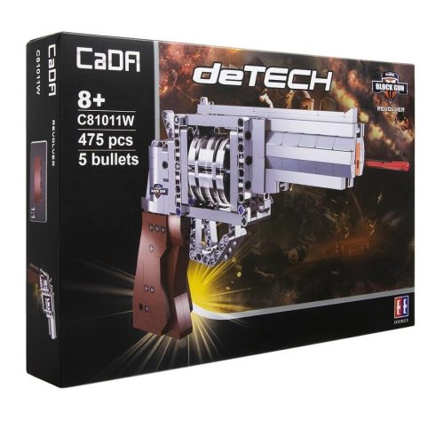CaDA® C81011W - Revolver Játékpisztoly - 100% technic-kompatibilis építőjáték