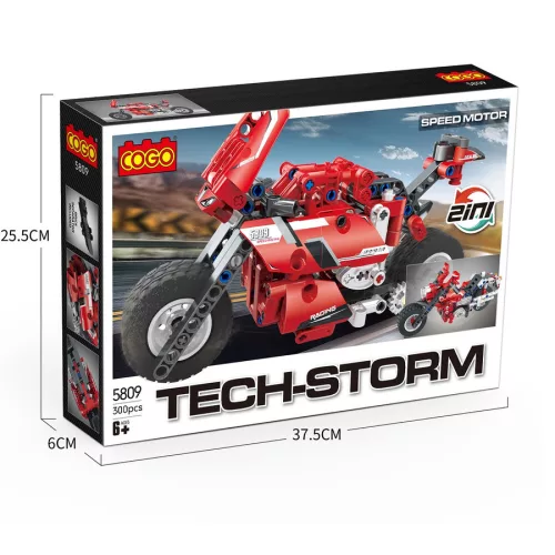 COGO 5809 2 az 1-ben Motorbiciklik - 100% technic-kompatibilis építőjáték