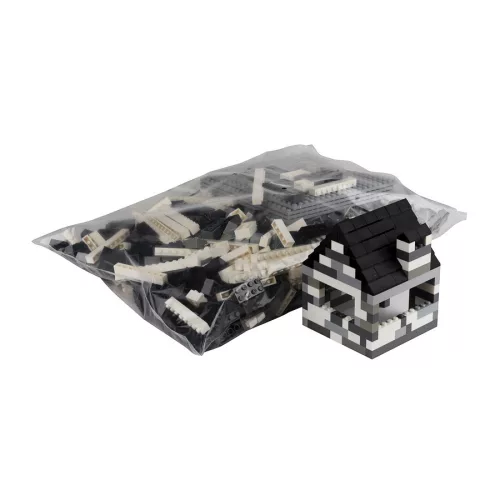 Q-BRiCKS | 1000 db-os többszínű, 100% kompatibilis építőkocka készlet | házak