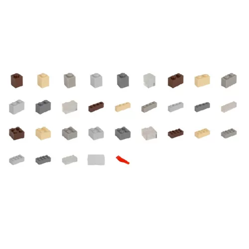 Q-BRiCKS | 300 db-os vegyes, 100% kompatibilis építőkocka készlet anyag színekben (alapkockák)