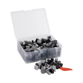   Q-BRiCKS | 300 db-os szürke, 100% kompatibilis építőkocka készlet (alapkockák)