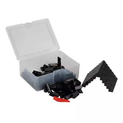 Q-BRiCKS | 150 db-os, 100% kompatibilis építőkocka készlet | fekete tetőelemek