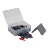 Q-BRiCKS | 150 db-os, 100% kompatibilis építőkocka készlet | sötétszürke tetőelemek