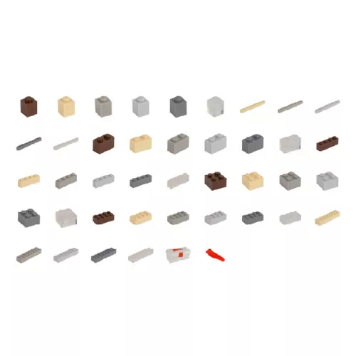 Q-BRiCKS | 500 db-os vegyes, 100% kompatibilis építőkocka készlet különböző színekben (alapkockák)