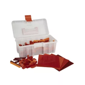   Q-BRiCKS | 600 db-os vegyes piros, 100% kompatibilis építőkocka készlet (alapkockák)