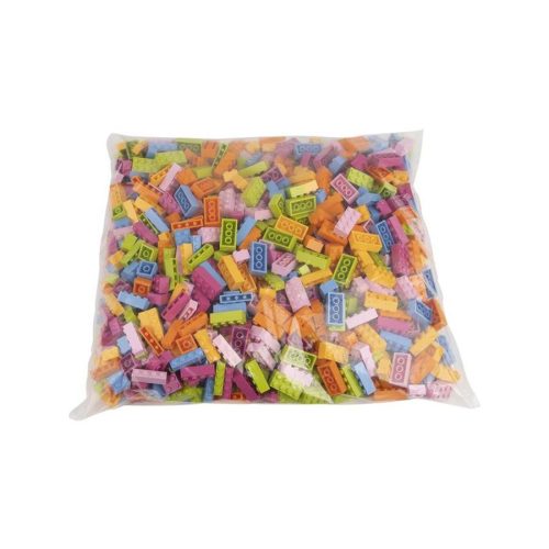 Q-BRiCKS® | 1000 db-os vegyes, 100% kompatibilis építőkocka készlet vidám színekben | elsősorban óvodáknak (alapkockák)