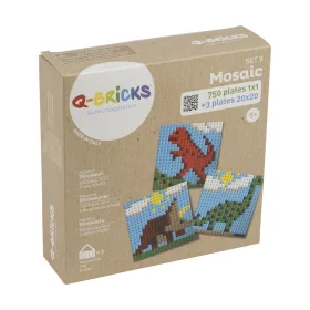   Q-BRiCKS | Dinoszauruszos készségfejlesztő mozaik építőjáték készlet