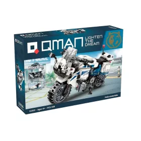  QMAN 11016 - Rendőrmotor építőjáték - 100% kompatibilis minden más kedvelt márkával