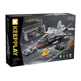   QMAN 23019 - Shenyang J-35 lopakodó hordozó alapú vadászgép és reptéri járművek - 100% technic-kompatibilis építőjáték