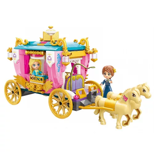 QMAN 2614 - Leah hercegnő lovashintója építőjáték - 100% kompatibilis minden más kedvelt márkával