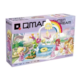  QMAN 32019 - Unicornisos medence építőjáték - 100% kompatibilis minden más kedvelt márkával