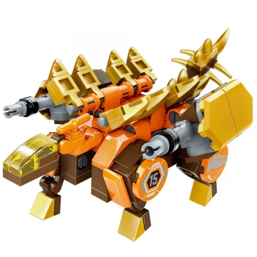 QMAN 41215 - Csodakocka - Acélgerincű Stegosaurus építőjáték - 100% kompatibilis minden más kedvelt márkával