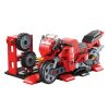 QMAN® 42101 - 3 az 1-ben Gőzmozdony, Motorkerékpár, Úthenger építőjáték - 100% kompatibilis minden más kedvelt márkával