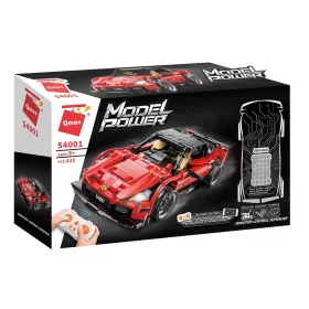   QMAN 54001 - Tech piros sportautó - 100% technic-kompatibilis építőjáték