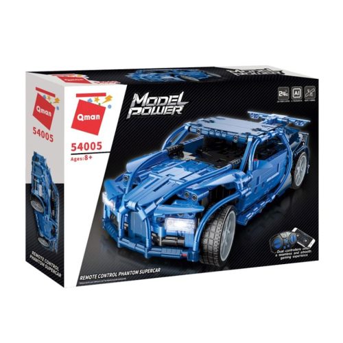QMAN® 54005 - Phantom kék sportautó - 100% technic-kompatibilis építőjáték
