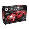 QMAN® 54007 - Lightning Flame piros versenyautó - 100% technic-kompatibilis építőjáték