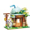 QMAN® K28007 Keepplay - Ash macska Milk tea shopja építőjáték - 100% kompatibilis minden más kedvelt márkával