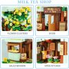 QMAN® K28007 Keepplay - Ash macska Milk tea shopja építőjáték - 100% kompatibilis minden más kedvelt márkával