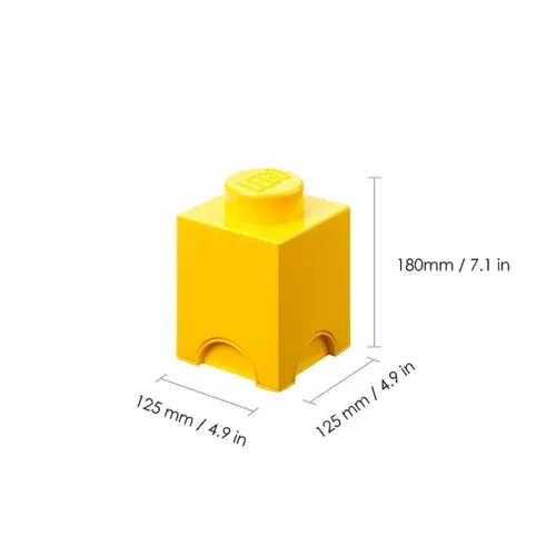 LEGO Kiegészítő - Tároló doboz 1-es sárga