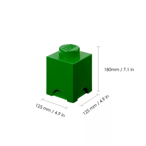 LEGO Kiegészítő - Tároló doboz 1-es zöld