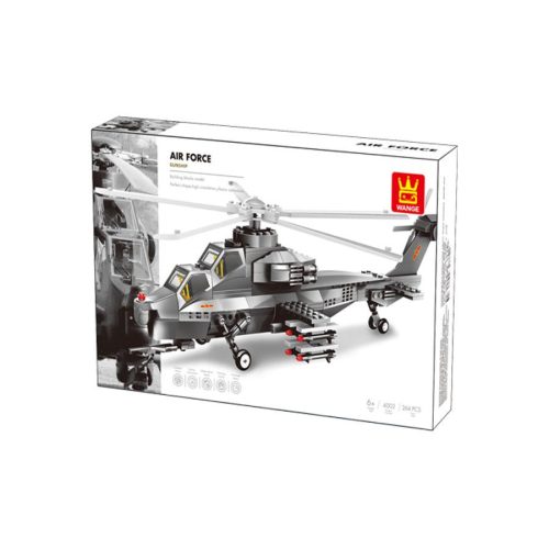 WANGE® 4002 - Katonai helikopter építőjáték - 100% kompatibilis minden más kedvelt márkával