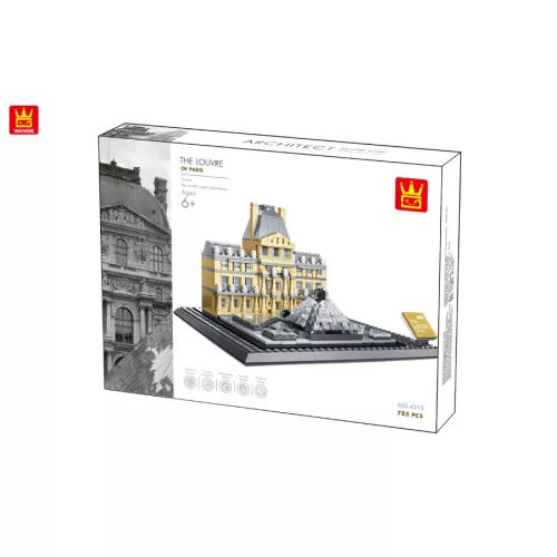 WANGE 4213 - Párizsi Louvre – Franciaország építőjáték - 100% kompatibilis minden más kedvelt márkával