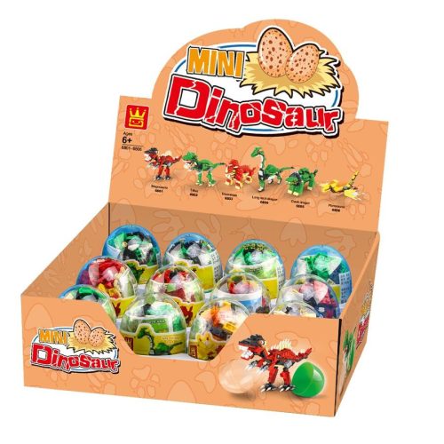 WANGE 6801-6806 - Dinoszaurusz tojás (2 db 6-os szett kínálóban) építőjáték - 100% kompatibilis minden más kedvelt márkával