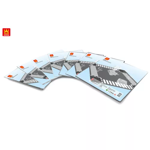 WANGE 8812 | építőjáték alaplap - 100% kompatibilis minden más kedvelt márkával | 32x32 - út - zebrás kereszteződés