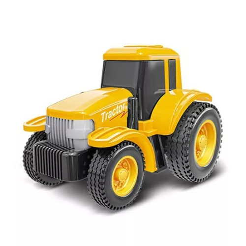 Fém mini traktor - sárga