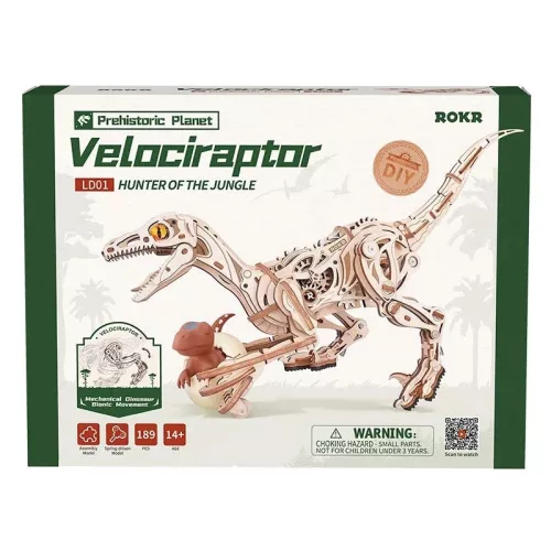 ROKR 3D fa puzzle - Mechanikus velociraptor