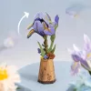 Rowood 3D fa puzzle virág - Íris (lila)