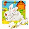 Puzzle 9 db-os (nyuszis)