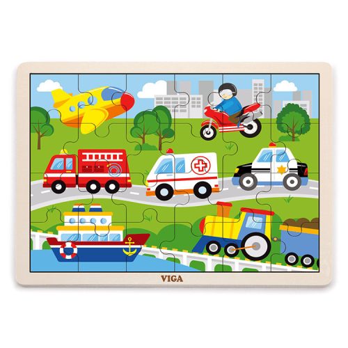 Puzzle 24 db-os (járművek)