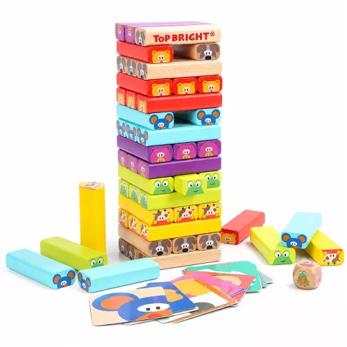 Leboruló torony (állatos) - jenga