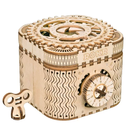 ROKR 3D fa puzzle – Számzáras kincsesláda