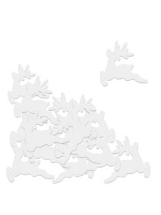 Dekorációs figura (18db-os, fehér, kicsi szarvas)
