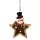 Dekorációs figura (hóember csillag, Merry Christmas felirattal, LED világítással)