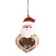 Dekorációs figura (Mikulás szív, Merry Christmas felirattal, LED világítással)