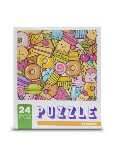 Papír Puzzle 24db-os (fánkok, sütik és fagyik)