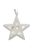 Dekorációs figura (fehér csillag rénszarvassal és hópihékkel, LED világítással)