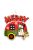 Dekorációs figura (2 db-os, karácsonyi lakókocsiban hóember, MERRY felirattal)