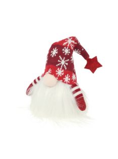   Karácsonyi dekorációs figura LED világítással (kicsi manó piros sapkában)