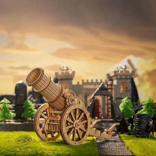 ROKR 3D fa puzzle – Kerekes ostromágyú