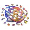 Fa puzzle, színes A4 méretű (hal)
