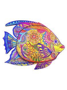 Fa puzzle, színes A3 méretű (hal)