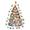 Fa puzzle, színes A3 méretű (karácsonyfa)